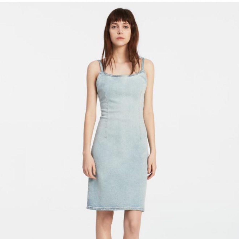 NEW Calvin Klein Light Wash Denim Dress